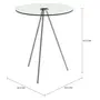 MESA LATERAL REDONDA 42 CM GALÁXIA - CROMADO/INCOLOR - Foto 2