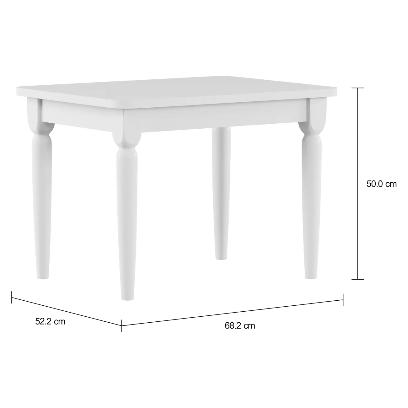 MESA INFANTIL 68 CM X 52 CM COUNTRY - BRANCO - Foto 4