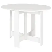 MESA DE COZINHA DOBRÁVEL OVAL 1 M X 80 CM TINA - BRANCO LAVADO - Foto 1