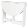 MESA DE COZINHA DOBRÁVEL OVAL 1 M X 80 CM TINA - BRANCO LAVADO - Foto 2