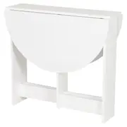 MESA DE COZINHA DOBRÁVEL OVAL 1 M X 80 CM TINA - BRANCO LAVADO - Foto 2