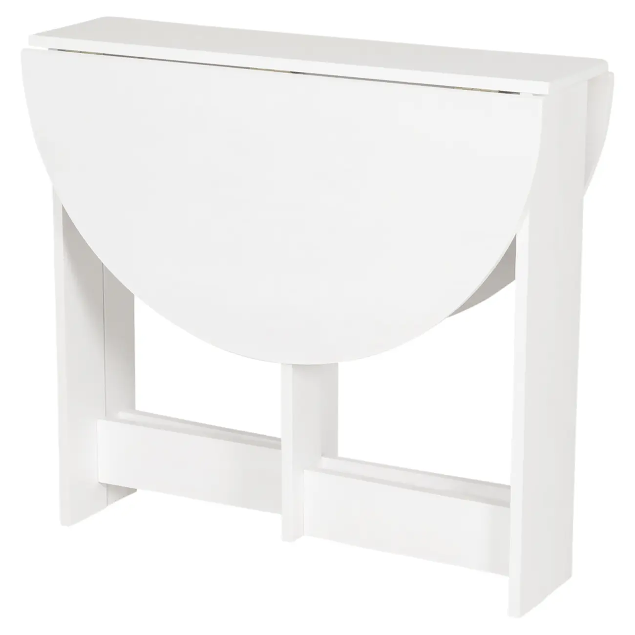 MESA DE COZINHA DOBRÁVEL OVAL 1 M X 80 CM TINA - BRANCO LAVADO - Foto 2