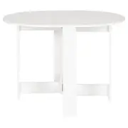 MESA DE COZINHA DOBRÁVEL OVAL 1 M X 80 CM TINA - BRANCO LAVADO - Foto 3