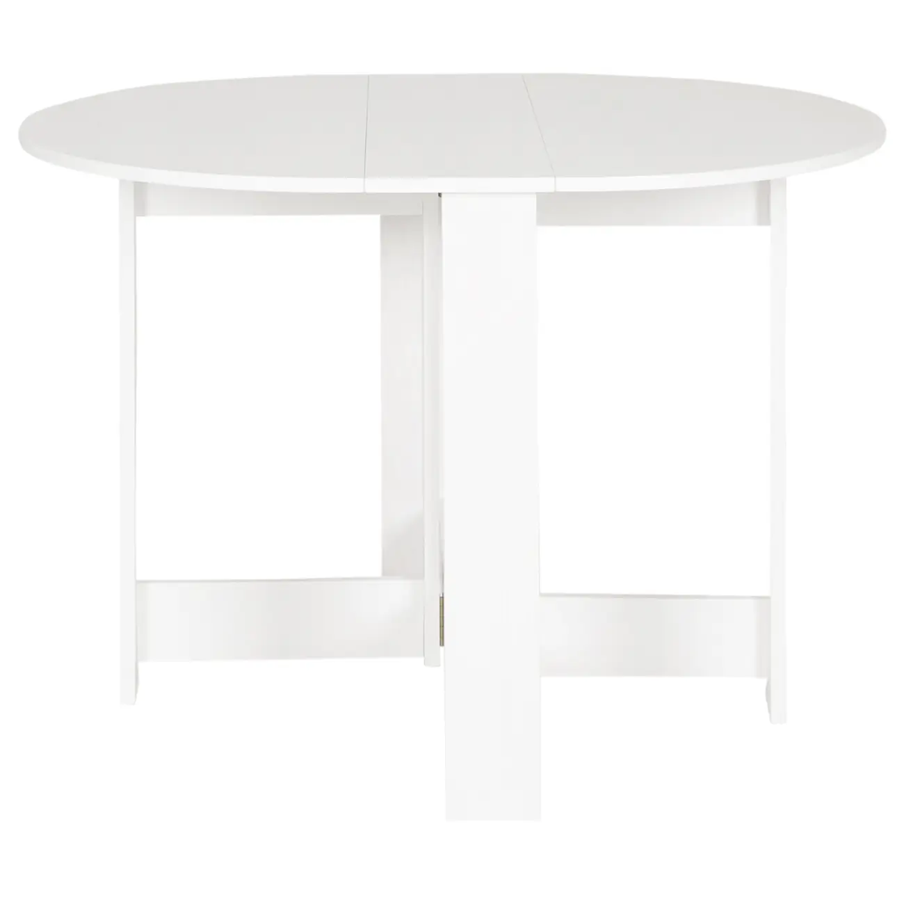 MESA DE COZINHA DOBRÁVEL OVAL 1 M X 80 CM TINA - BRANCO LAVADO - Foto 3