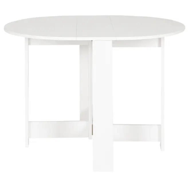 MESA DE COZINHA DOBRÁVEL OVAL 1 M X 80 CM TINA - BRANCO LAVADO - Foto 3