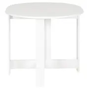MESA DE COZINHA DOBRÁVEL OVAL 1 M X 80 CM TINA - BRANCO LAVADO - Foto 4