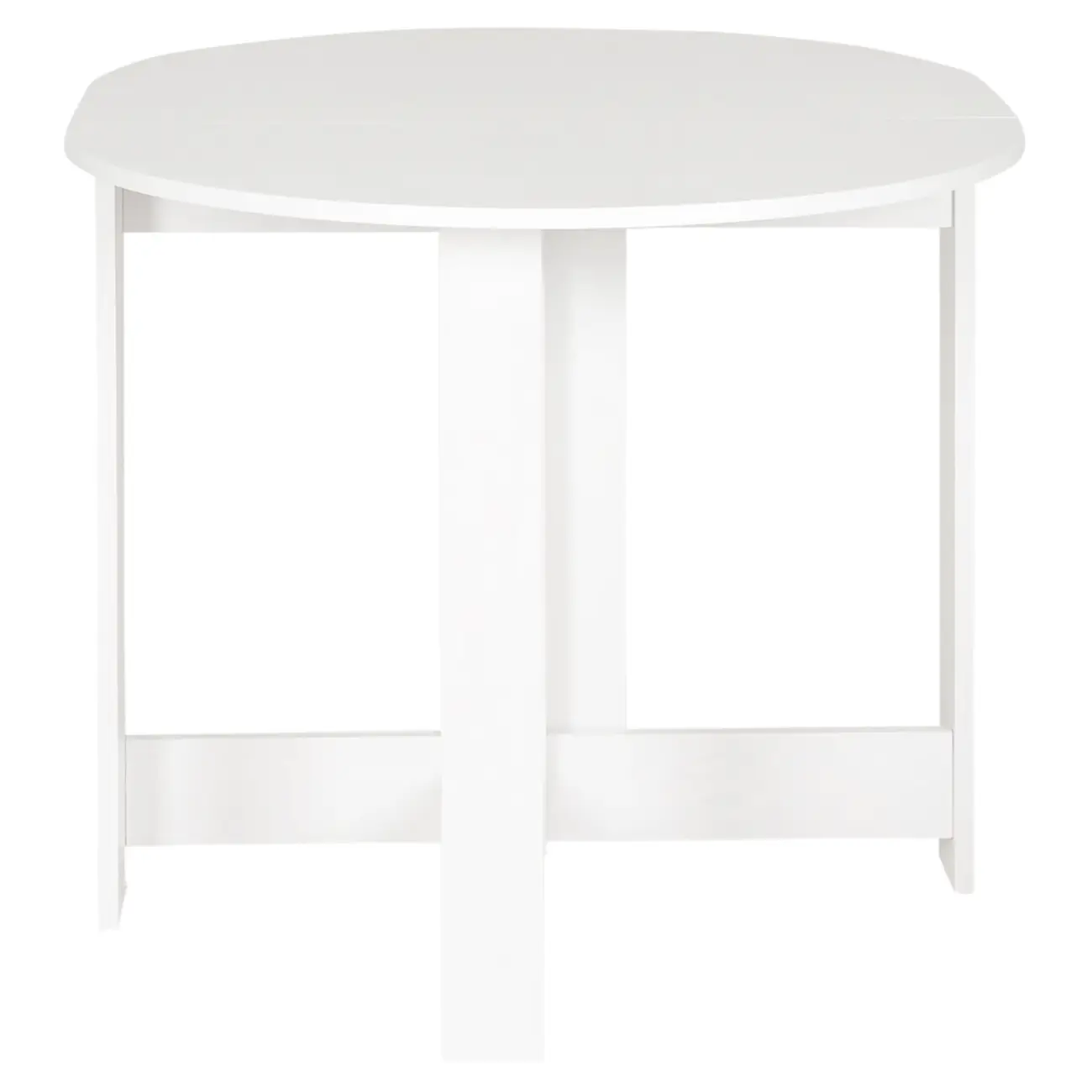 MESA DE COZINHA DOBRÁVEL OVAL 1 M X 80 CM TINA - BRANCO LAVADO - Foto 4