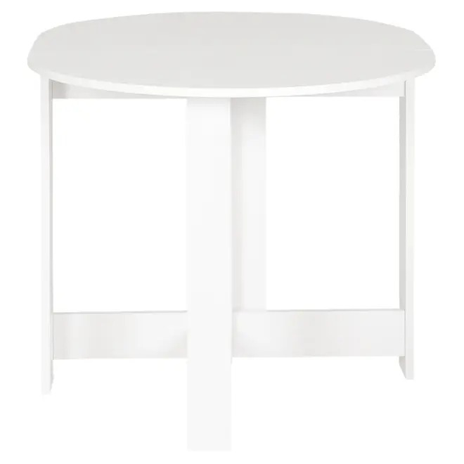 MESA DE COZINHA DOBRÁVEL OVAL 1 M X 80 CM TINA - BRANCO LAVADO - Foto 4