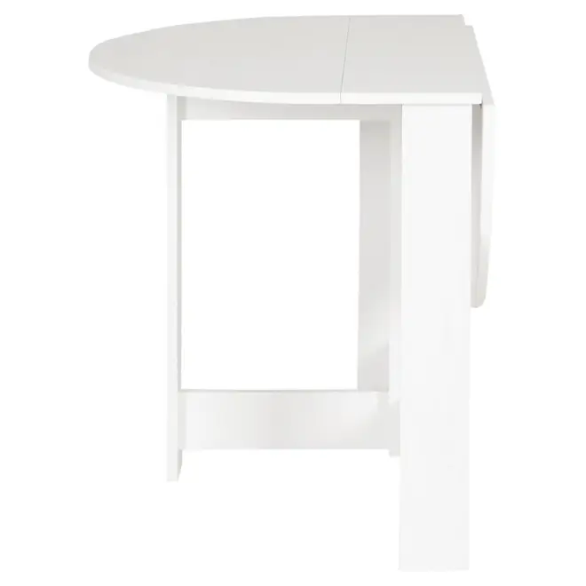 MESA DE COZINHA DOBRÁVEL OVAL 1 M X 80 CM TINA - BRANCO LAVADO - Foto 5