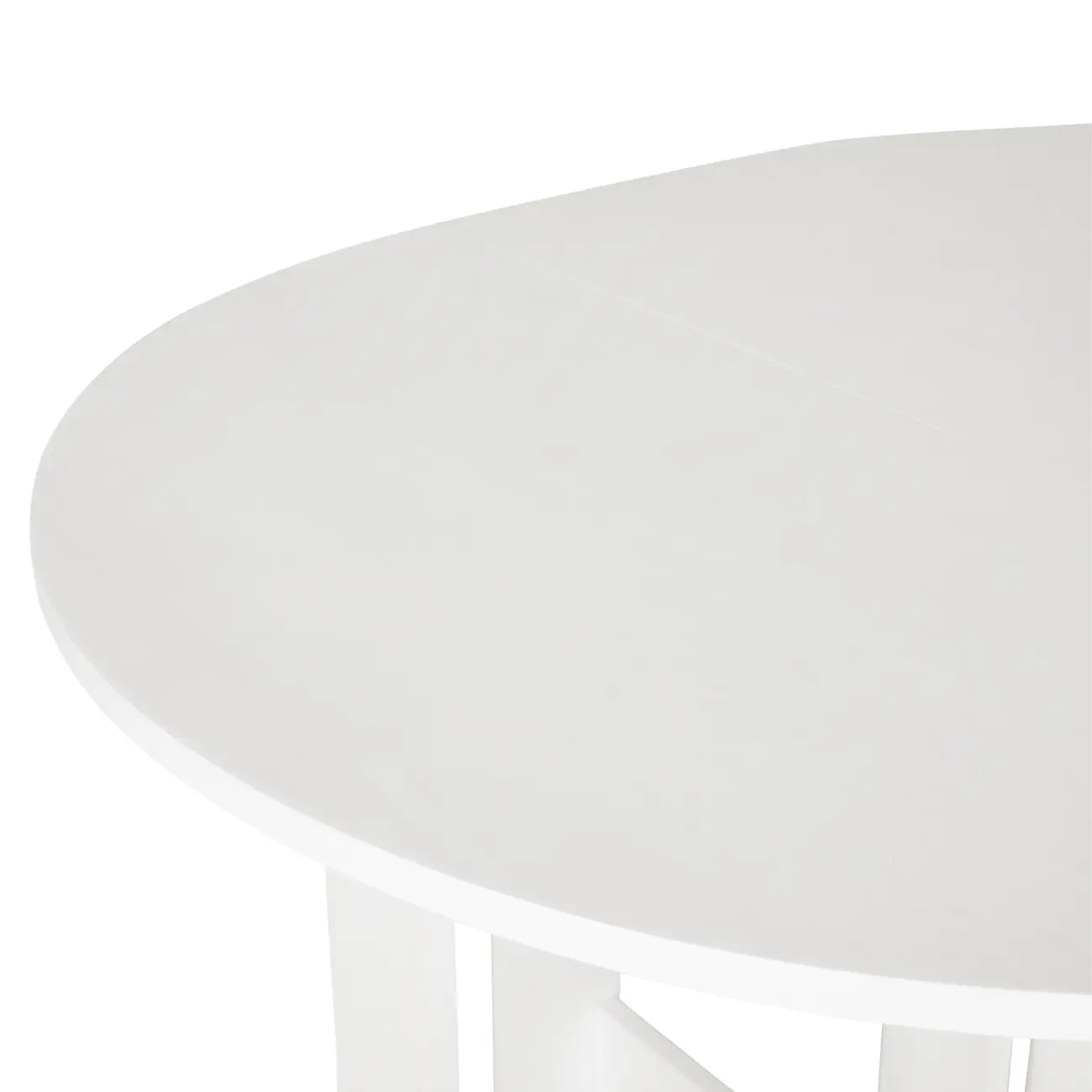 MESA DE COZINHA DOBRÁVEL OVAL 1 M X 80 CM TINA - BRANCO LAVADO - Foto 6