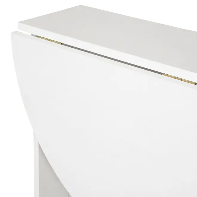 MESA DE COZINHA DOBRÁVEL OVAL 1 M X 80 CM TINA - BRANCO LAVADO - Foto 7