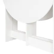 MESA DE COZINHA DOBRÁVEL OVAL 1 M X 80 CM TINA - BRANCO LAVADO - Foto 8