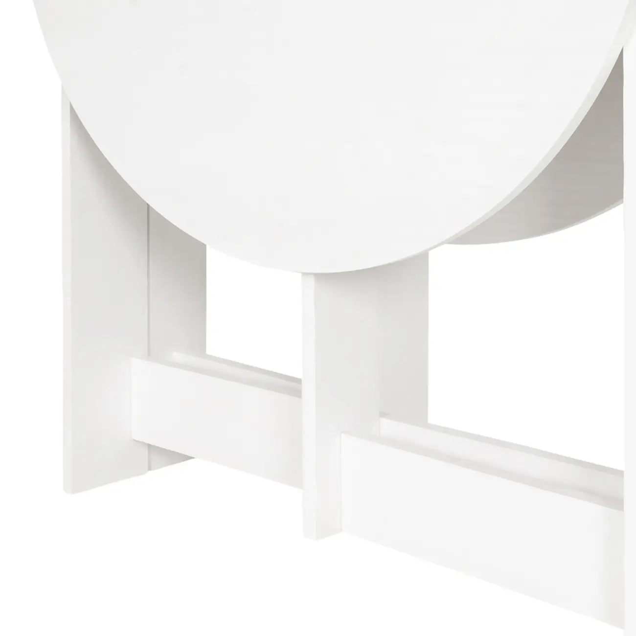 MESA DE COZINHA DOBRÁVEL OVAL 1 M X 80 CM TINA - BRANCO LAVADO - Foto 8