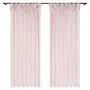 CORTINA 2 PEÇAS 1,50 M X 2,20 M TIE - NATURAL/ROSA - Foto 1