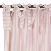 CORTINA 2 PEÇAS 1,50 M X 2,20 M TIE - NATURAL/ROSA - Foto 2