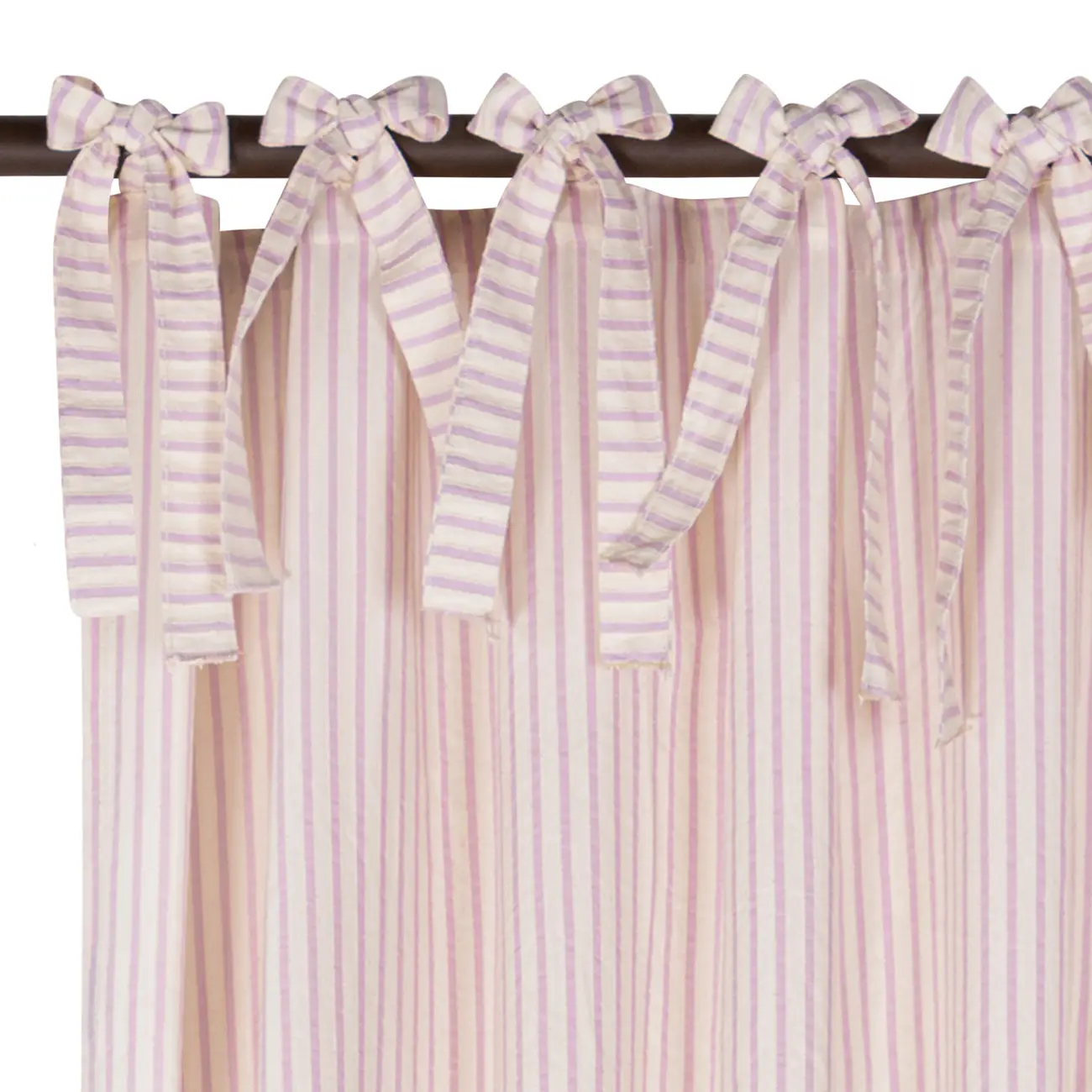 CORTINA 2 PEÇAS 1,50 M X 2,20 M TIE - NATURAL/ROSA - Foto 2