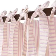 CORTINA 2 PEÇAS 1,50 M X 2,20 M TIE - NATURAL/ROSA - Foto 4