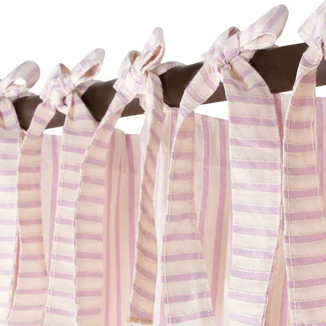 CORTINA 2 PEÇAS 1,50 M X 2,20 M TIE - NATURAL/ROSA - Foto 4