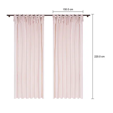 Imagem com medidas do produto CORTINA 2 PEÇAS 1,50 M X 2,20 M TIE