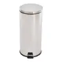 LIXEIRA COM PEDAL 30 L MALDEN - INOX/PRETO - Foto 1