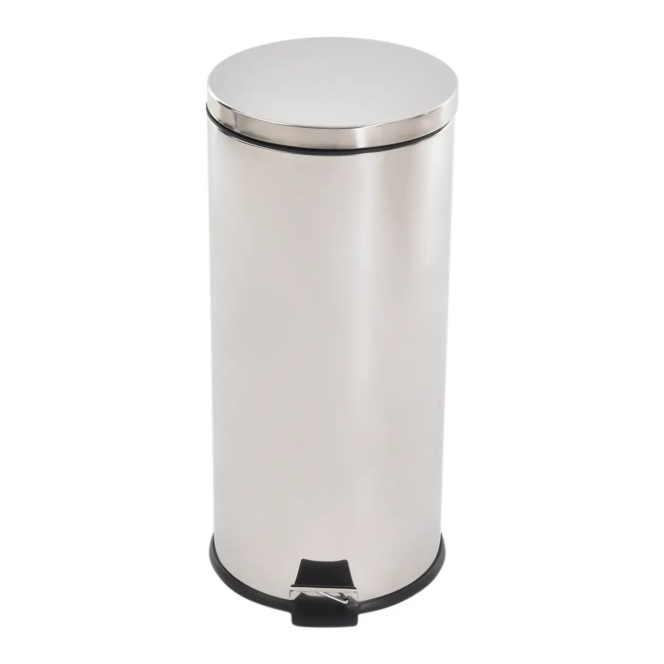 LIXEIRA COM PEDAL 30 L MALDEN - INOX/PRETO - Foto 1