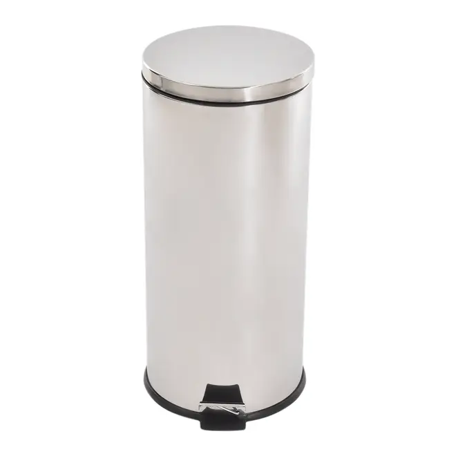 LIXEIRA COM PEDAL 30 L MALDEN - INOX/PRETO - Foto 1