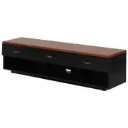 RACK 3 GAVETAS 1,80 M X 43 CM PELICANO - PRETO/NOZES - Foto 4
