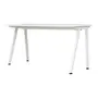 MESA DE ESCRITÓRIO 1,50 M X 60 CM COM CAIXA PARA CONECTIVIDADE ALETA - BRANCO/OAK TAMMI - Foto 2