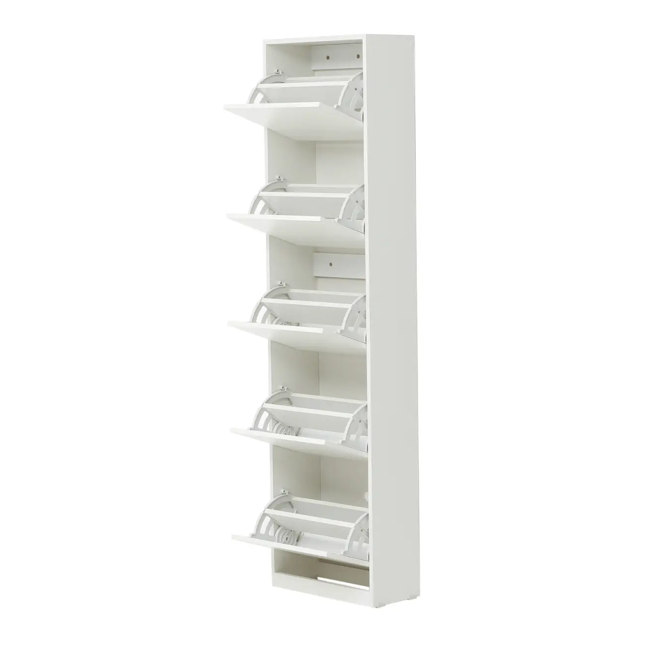 SAPATEIRA PAREDE 5 PORTAS BASCULANTES FAMILY THIN - BRANCO/BRANCO - Foto 3