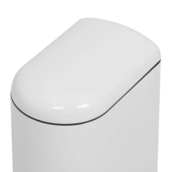 LIXEIRA COM PEDAL 10 L GIBBOUS - BRANCO BRILHANTE - Foto 6