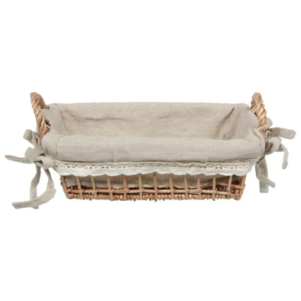 CESTO 23 CM X 12 CM X 11 CM BOULE - FIBRA CLARA/ BEGE - Foto 1