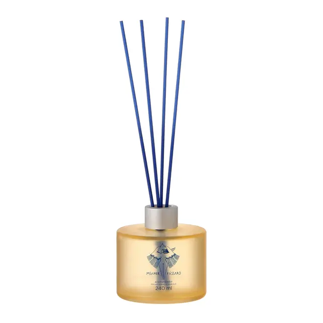 AROMATIZADOR BERGAMOTA, FOLHAS VERDES E SÂNDALO 240 ML MULHER PÁSSARO - AZUL/MULTICOR - Foto 1