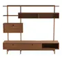 ESTANTE PARA TV DE ATÉ 55 POLEGADAS COM 3 PORTAS 2,36 M X 2,03 M PILOTIS - NOZES - Foto 1