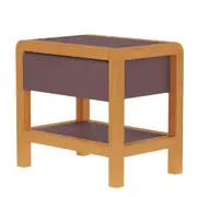 MESA DE CABECEIRA 1 GAVETA KANT - RUBY MOCHA/AMÊNDOA - Foto 20