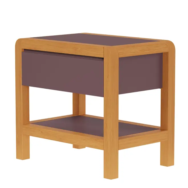 MESA DE CABECEIRA 1 GAVETA KANT - RUBY MOCHA/AMÊNDOA - Foto 20