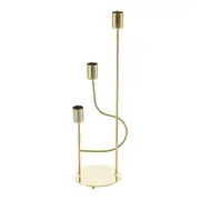 CANDELABRO PARA 3 VELAS CLEO - DOURADO - Foto 1