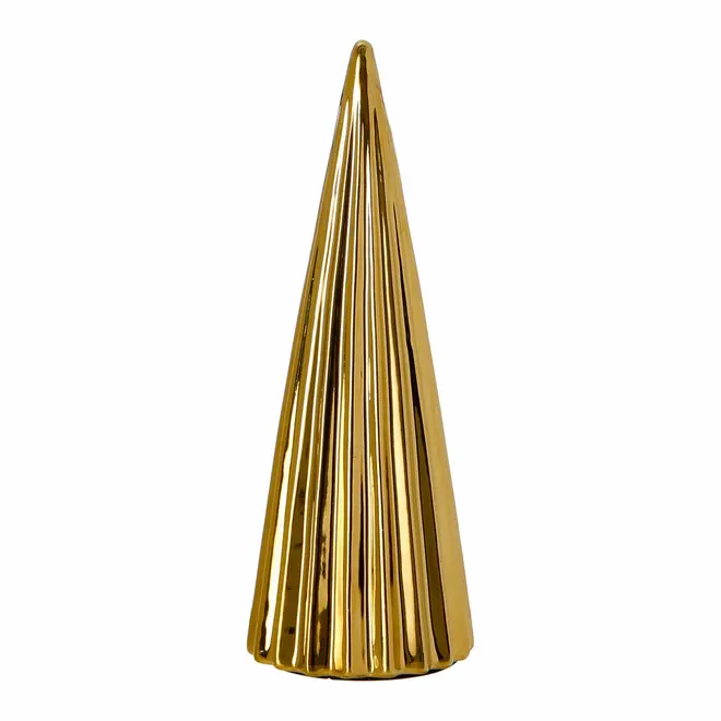 ADORNO MESA ÁRVORE 20 CM FINE FESTIVITY - OURO - Foto 1