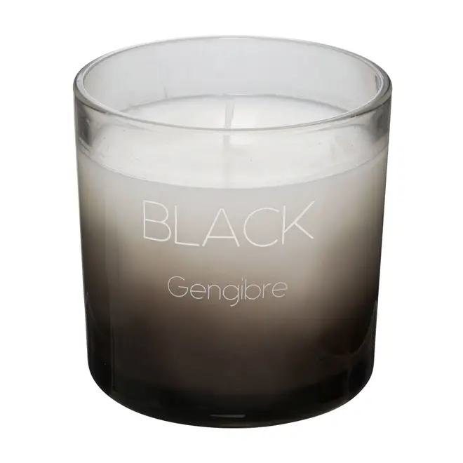 VELA PERFUMADA POTE GENGIBRE BLACK - PRETO/PRATA - Foto 1