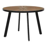 MESA PARA ÁREA EXTERNA REDONDA 1,10 M SUMMERLAND - PRETO/NOZES - Foto 2