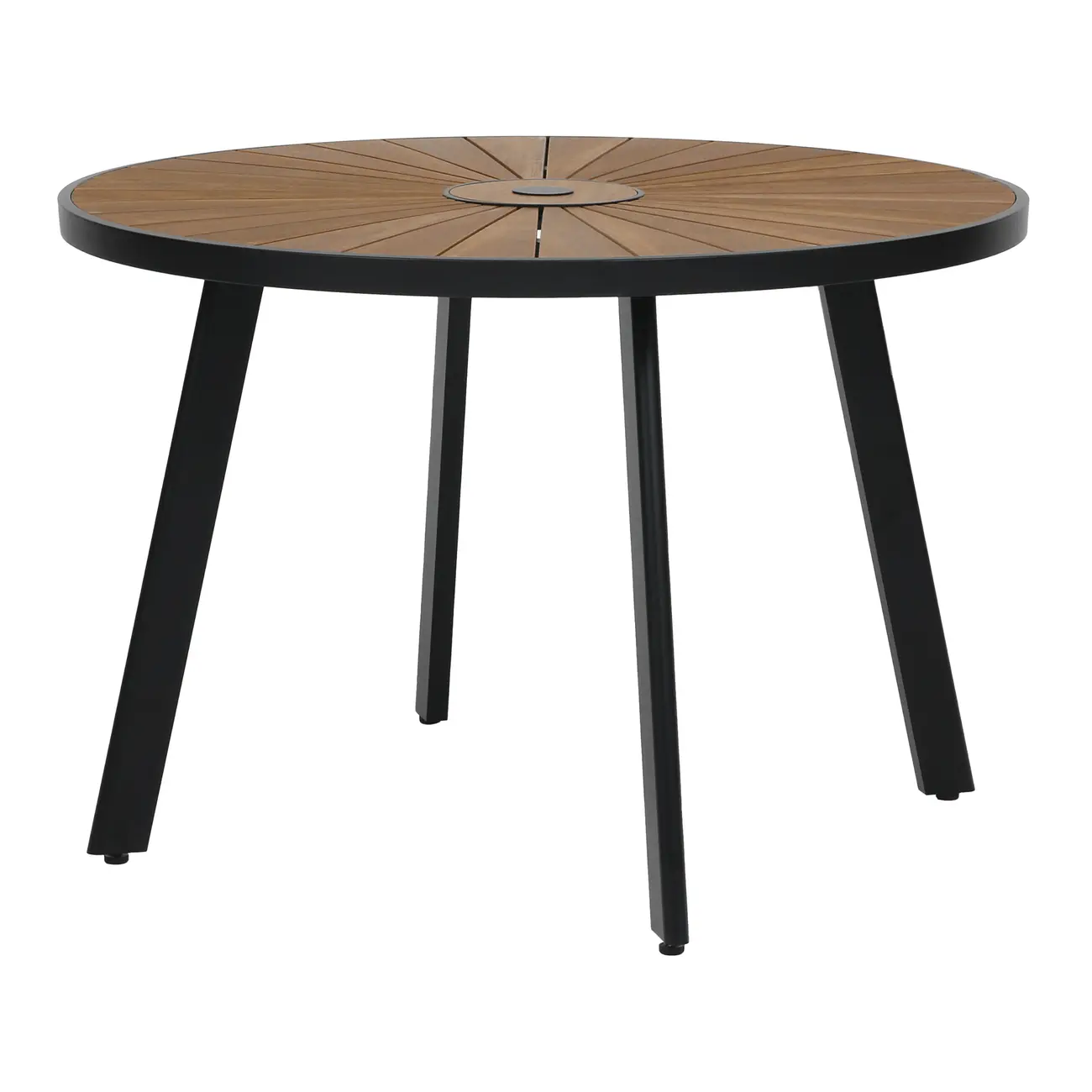 MESA PARA ÁREA EXTERNA REDONDA 1,10 M SUMMERLAND - PRETO/NOZES - Foto 2