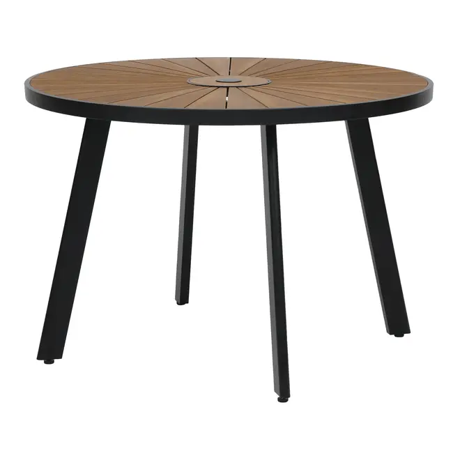 MESA PARA ÁREA EXTERNA REDONDA 1,10 M SUMMERLAND - PRETO/NOZES - Foto 2