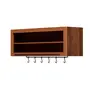 ARMÁRIO DE COZINHA AÉREO 1 M 1 PORTA BASCULANTE GOURMET - NOZES/INCOLOR - Foto 2