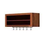 ARMÁRIO DE COZINHA AÉREO 1 M 1 PORTA BASCULANTE GOURMET - NOZES/INCOLOR - Foto 2