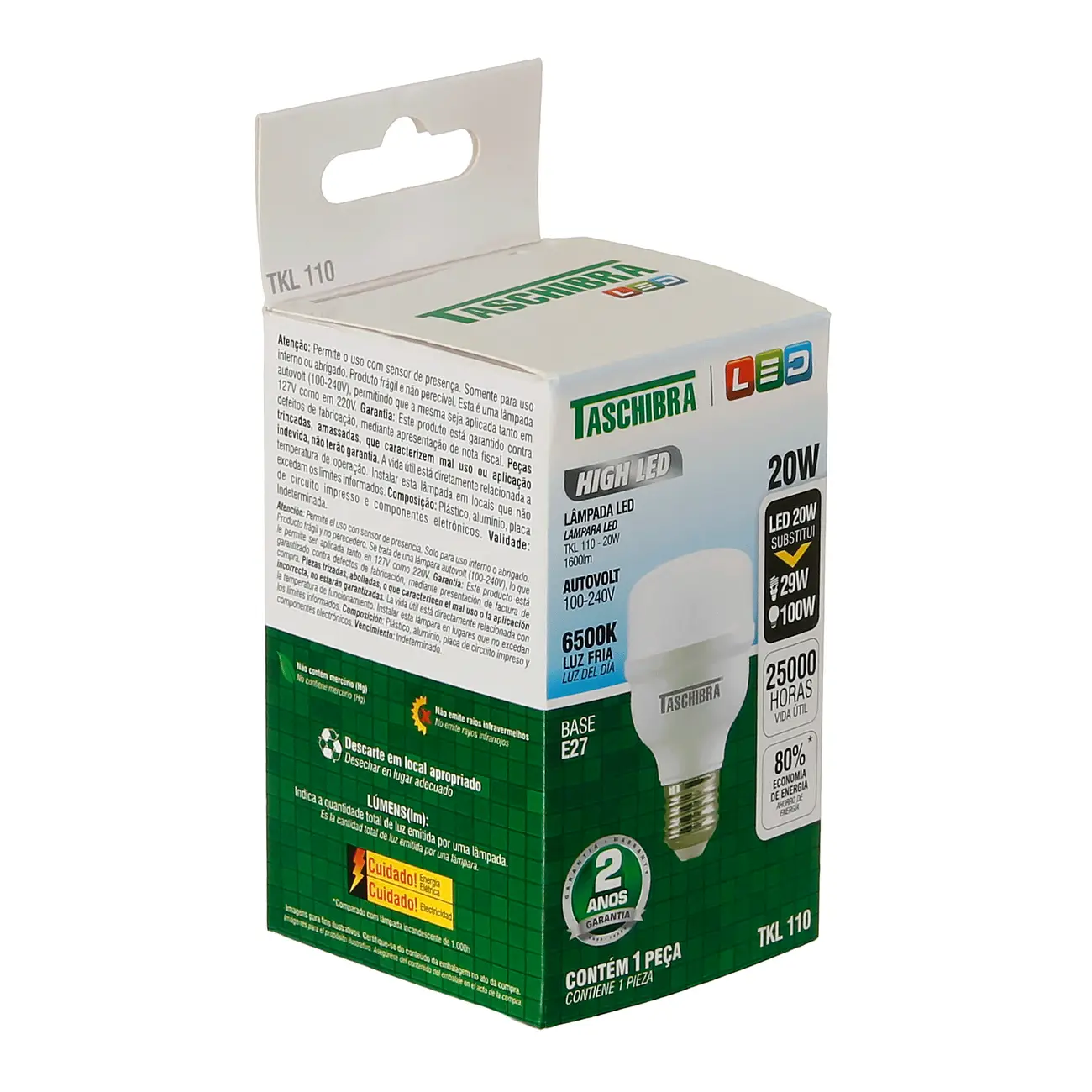 LÂMPADA HIGH LED TKL 110 20W 6500K E27 127/220V - BRANCO - Foto 3