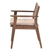 CADEIRA C/BRAÇOS E ALMOFADA CARAÍVA I - BARU/CAMELO - Foto 3