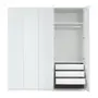 GUARDA-ROUPA DE CASAL 5 PORTAS 3 GAVETAS 45 MAXIMUS - BRANCO - Foto 4