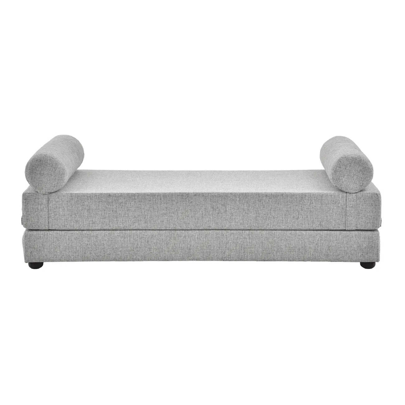 SOFÁ-CAMA 2 LUGARES STACK - CINZA CLARO MESCLA - Foto 1