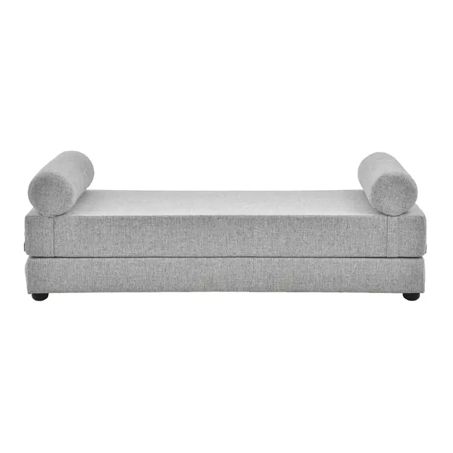SOFÁ-CAMA 2 LUGARES STACK - CINZA CLARO MESCLA - Foto 1