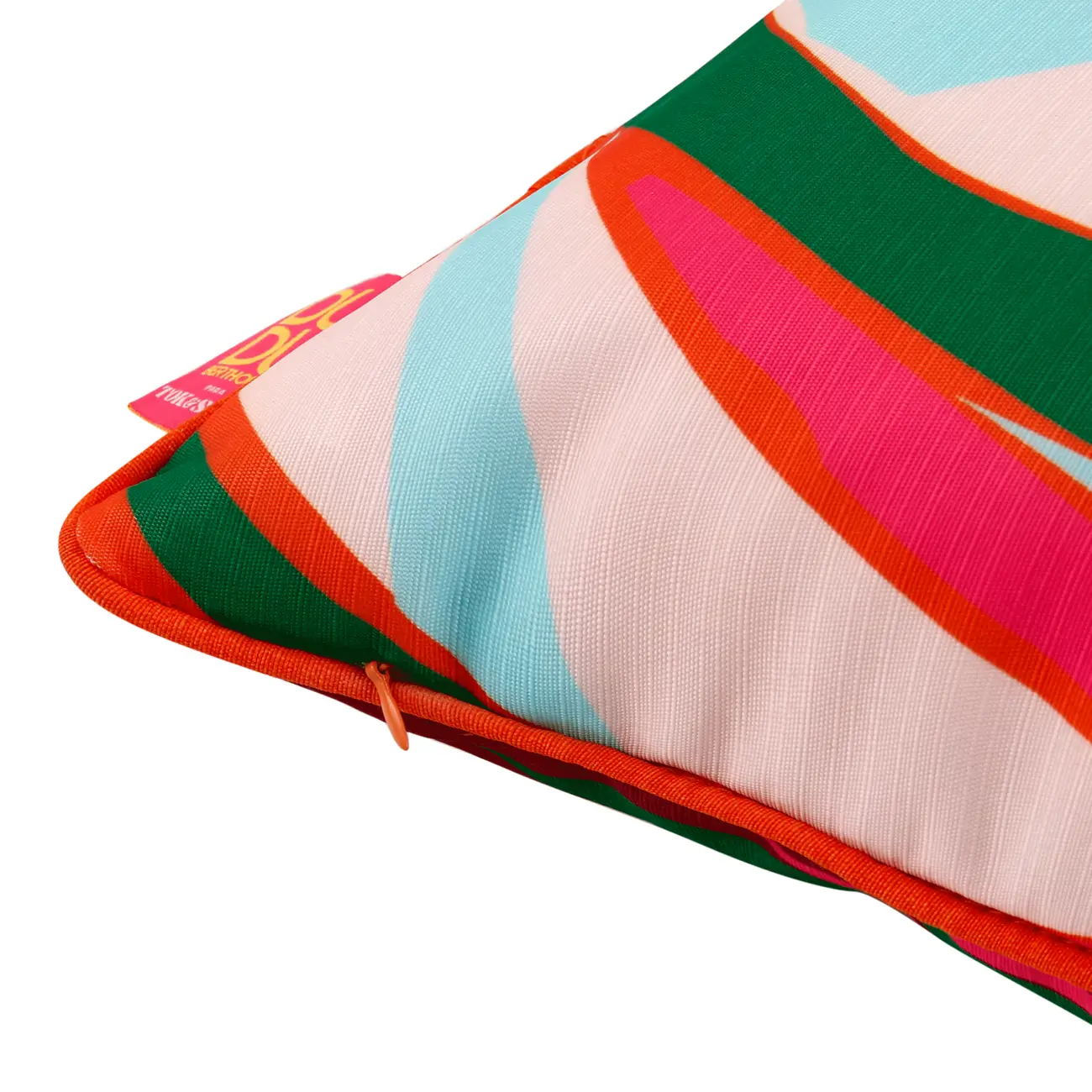 ALMOFADA 50 CM X 32 CM VIBRA VERÃO CACAU - LARANJA/AÇAY - Foto 4