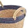 CESTO 28 CM X 18 CM OCEAN - FIBRA NATURAL/AZUL - Foto 5